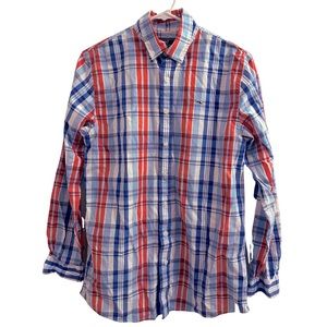 Vineyard Vines 100% Cotton Whale Shirt (Boys XL 18) Red White and Blues